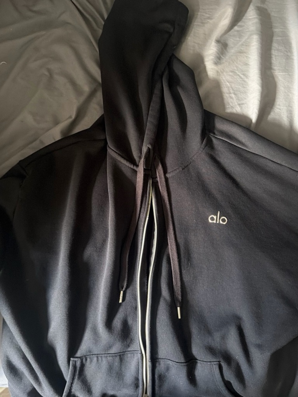 ALO Yoga Black Zip Hoodie